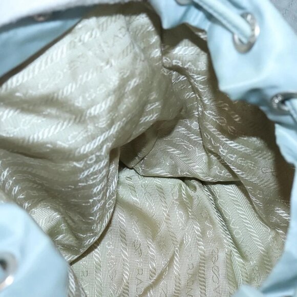 PRADA Backpack Nylon Light Blue Silver Auth 141519 - Picture 11 of 16